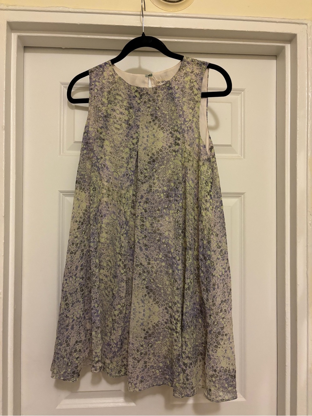 Vintage BCBGeneration “Cotton Candy” Sleeveless Dress Lavender Green Yellow